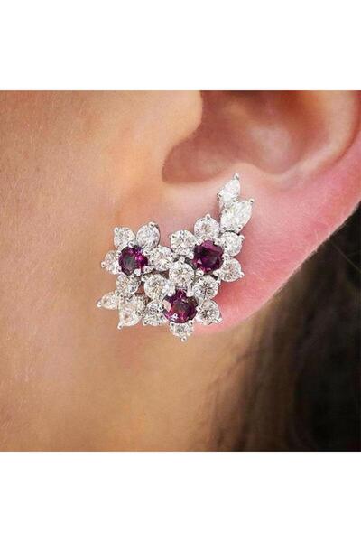 Pursehuit Cercei de culoare argintie cu pietre de zirconiu, Kamille C3