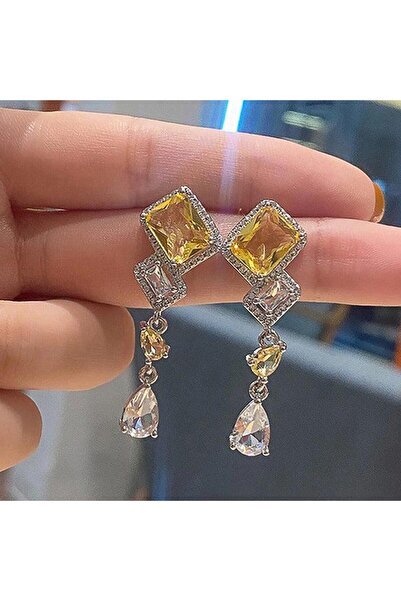 Pursehuit Cercei lungi culoare argintie cu pietre de zirconiu, Mads C3