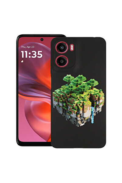bestcase Carcasă subțire din silicon pentru Motorola Moto G05, Minecraft, 192...