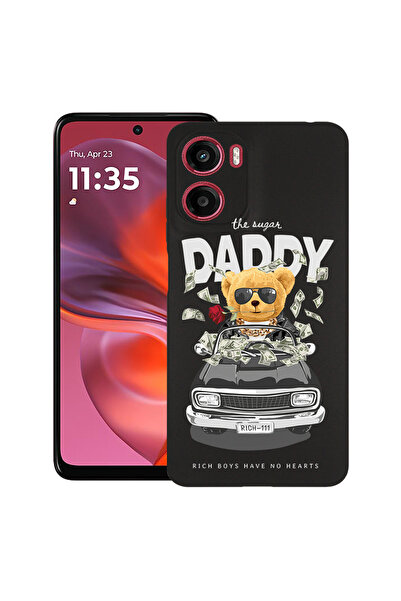 bestcase Carcasă subțire din silicon pentru Motorola Moto E15 / Moto G05, Urs...