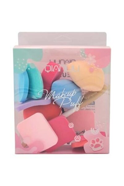 BEAUTY SYSTEM مجموعة اسفنجات المكياج مع مكبس الرموش وفرشاة السيليكون من