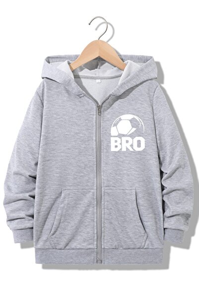 Jakinta Outdoors Unisex Fermuarlı Çocuk Ceket – Kapüşonlu – 2 İplik Şardonlu ...