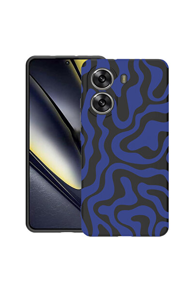 bestcase Λεπτή θήκη σιλικόνης για Poco X7 Pro 5G, μπλε αφηρημένη γραμμή, 1992...
