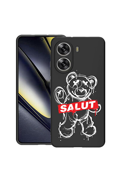 bestcase Carcasă subțire din silicon pentru Poco X7 Pro 5G, Teddy Bear Salut,...