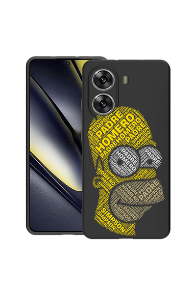 bestcase Λεπτή θήκη σιλικόνης για Poco X7 Pro 5G, καλλιγραφία Homer Simpson, ...