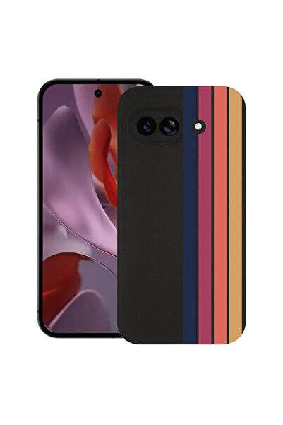 bestcase Carcasă subțire din silicon pentru Google Pixel 9a, linii retro, 192...