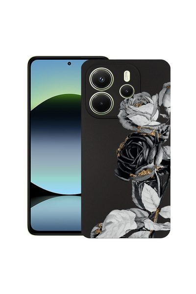 bestcase Carcasă subțire din silicon pentru Xiaomi Redmi Note 14 5G, negru-ro...