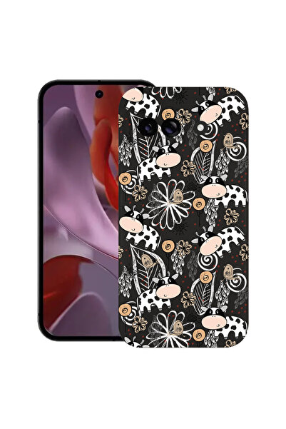 bestcase Carcasă subțire din silicon pentru Google Pixel 9a, model vacă, 1926...