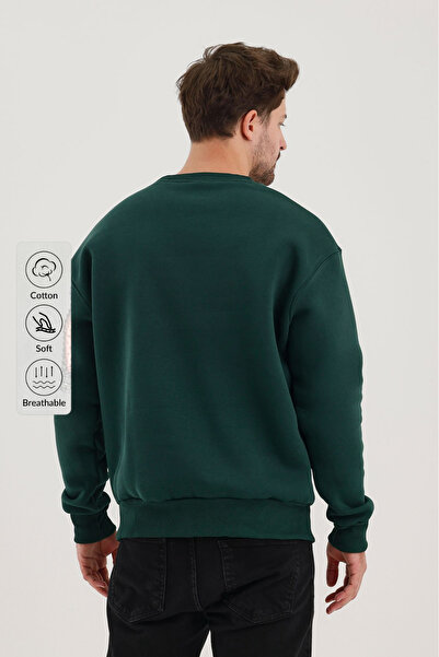 COMBİNE MİCHAİL Мъжка велосипедна яка Casual K. Зелена суитшърт