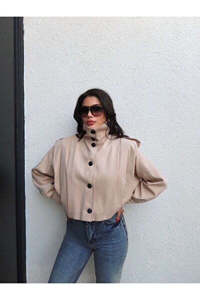 ESRAHELVACI Stand Collar Epaulette Jacket