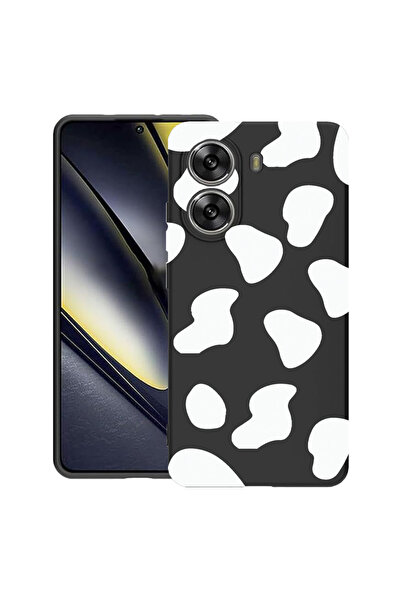bestcase Carcasă subțire din silicon pentru Poco X7 Pro 5G, Black Cow, 199202...