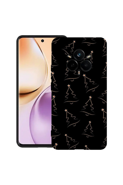 bestcase Carcasă subțire din silicon pentru Realme 14 Pro 5G, Brad de Crăciun...