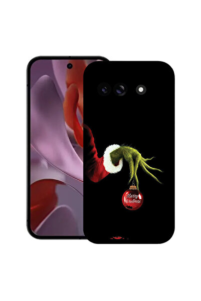 bestcase Carcasă subțire din silicon pentru Google Pixel 9a, Grinch de Crăciu...