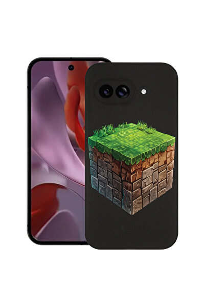 bestcase Carcasă subțire din silicon pentru Google Pixel 9a, Minecraft World,...