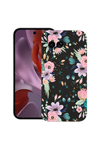 bestcase Carcasă subțire din silicon pentru Google Pixel 9a, Colecția Flowers...