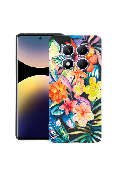 bestcase Carcasă subțire din silicon pentru Xiaomi Redmi Note 14 Pro 4G, flor...
