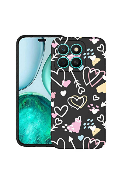 bestcase Carcasă subțire din silicon pentru Honor X8C, simboluri de dragoste,...