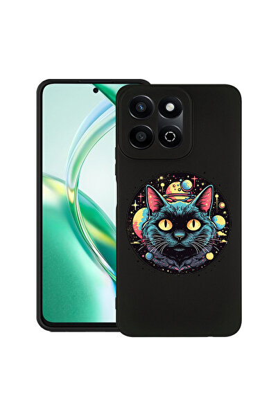 bestcase Λεπτή θήκη σιλικόνης για Honor 200 Smart, Mystic Black Cat, 1923378 ...