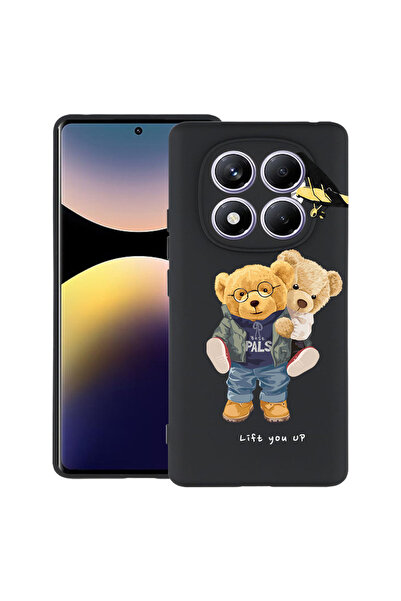 bestcase Carcasă subțire din silicon pentru Xiaomi Redmi Note 14 Pro 4G, Ursu...