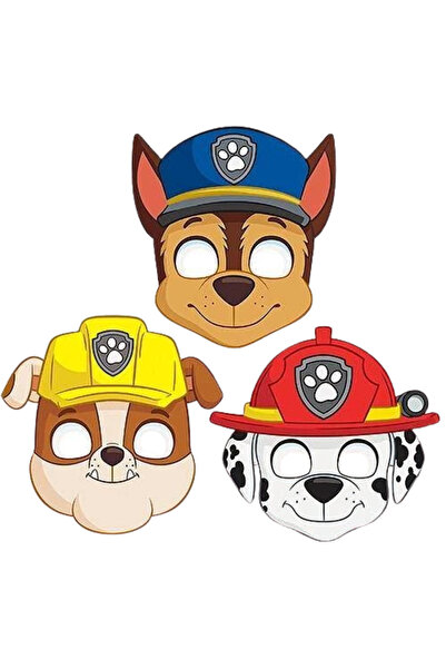 DODOMAR Maske 6 lı PAW PARTOL karton maske parti için çocuk maskesi