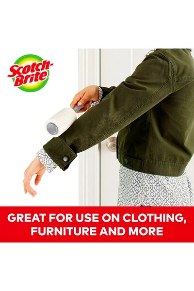 Scotch Brite 3M Lint Roller 1 Pc – 60 Sheets, 9 cm x 19 cm, Sticky Roller for Clothes & Furniture
