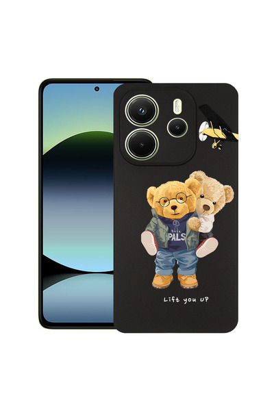 bestcase Carcasă subțire din silicon pentru Xiaomi Redmi Note 14 5G, Ursuleț ...