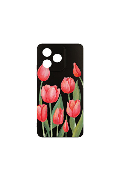 bestcase Λεπτή θήκη σιλικόνης για Xiaomi Redmi 13, κόκκινες τουλίπες, 1923377...