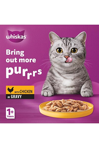 Whiskas Wet Cat Food, Chicken in Gravy, 400g