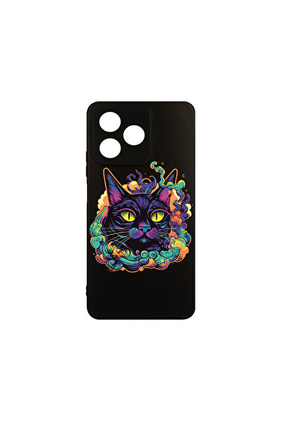 bestcase Carcasă subțire din silicon pentru Xiaomi Redmi 13, Dream Colors - Pisica neagră, 1923377 B 1571