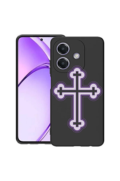 bestcase Λεπτή θήκη σιλικόνης για OPPO A60 5G / A40 / A40M, Μωβ Σταυρός, 1994...