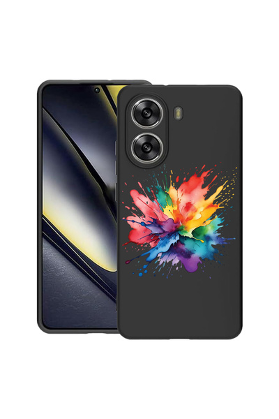 bestcase Тънък силиконов калъф за Poco X7 Pro 5G, цветен шквал, 1992025 B 1598