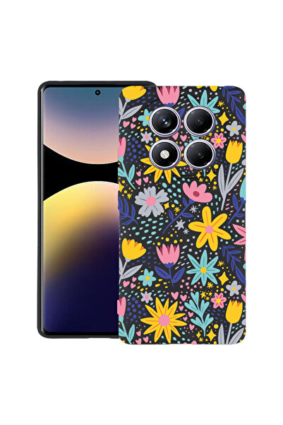 bestcase Carcasă subțire din silicon pentru Xiaomi Redmi Note 14 Pro 4G, flor...