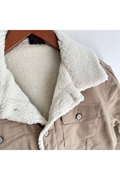 tiggirmoda Ανδρικό τζιν μπουφάν με επένδυση από γούνα