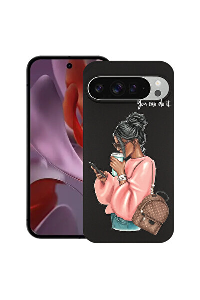 bestcase Carcasă subțire din silicon pentru Google Pixel 9 Pro XL, Fata cumpă...