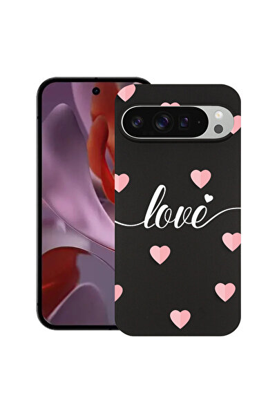 bestcase Carcasă subțire din silicon pentru Google Pixel 9 Pro XL, Inimi zbur...