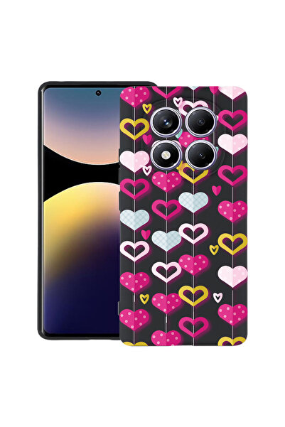bestcase Carcasă subțire din silicon pentru Xiaomi Redmi Note 14 Pro 4G, Inim...