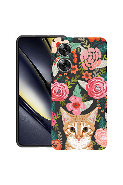 bestcase Carcasă subțire din silicon pentru Poco X7 Pro 5G, pisică și flori, ...