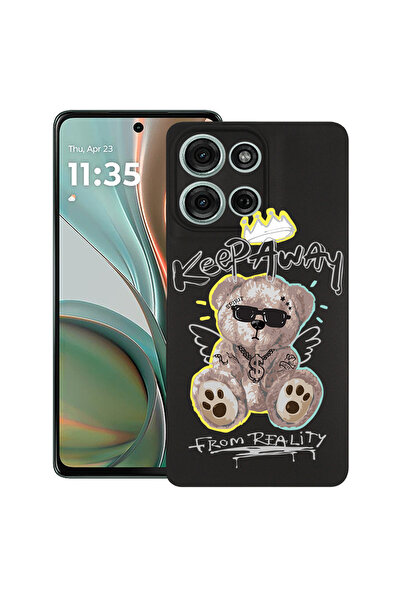 bestcase Carcasă subțire din silicon pentru Motorola Moto G15, Teddy Bear Kee...