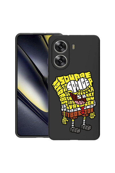 bestcase Carcasă subțire din silicon pentru Poco X7 Pro 5G, Caligrafie Sponge...