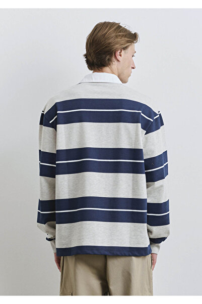 Mavi Ανδρικό μακρύ φούτερ ριγέ M0612847-89353