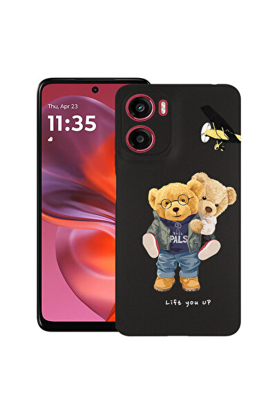 bestcase Carcasă subțire din silicon pentru Motorola Moto E15 / Moto G05, Urs...