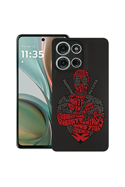 bestcase Carcasă subțire din silicon pentru Motorola Moto G75, Calligraphy Dead Red, 1926338 B 1520