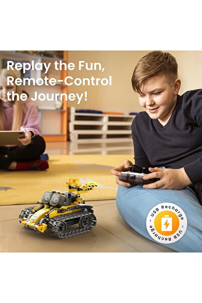 Sillbird 5'i 1 Arada STEM Robot Yapım Seti | Kumandalı & Uygulama Kontrollü | Kodlama Oyuncağı