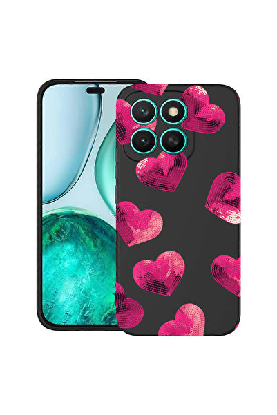 bestcase Λεπτή θήκη σιλικόνης για Honor X8C, με μοτίβο καρδιάς, 1992026 B 987