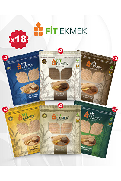 fit 3lü Kepekli ,3lü Yulafli ,3lü Chia ,3lü Arpa ,3lü Çavdar ve 3lü Keten Tohumlu Lavaş Ekmeği 300gr