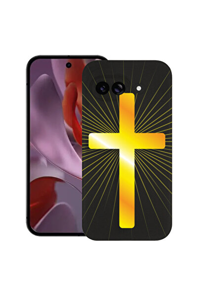 bestcase Slim Silicon Case For Google Pixel 9a, Golden Cross, 1926335 B 1786