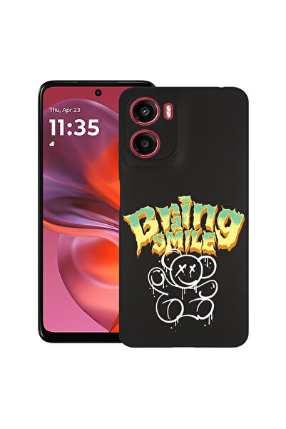 bestcase Carcasă subțire din silicon pentru Motorola Moto G05, zâmbet de ursu...