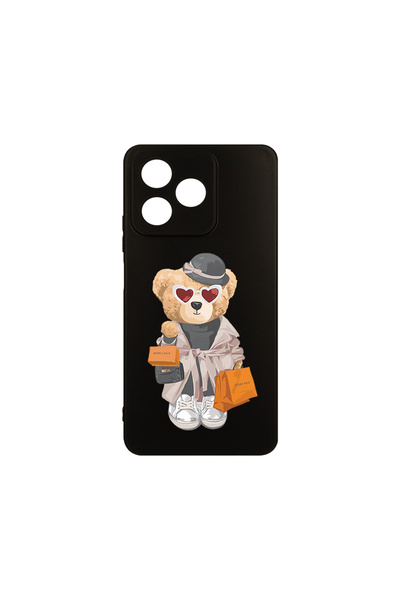 bestcase Carcasă subțire din silicon pentru Xiaomi Redmi 13, Teddy Bear Shopp...