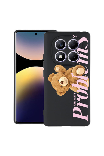 bestcase Carcasă subțire din silicon pentru Xiaomi Redmi Note 14 Pro 4G, Ursu...