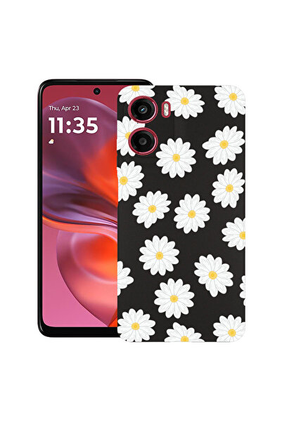 bestcase Carcasă subțire din silicon pentru Motorola Moto G05, Happy Flowers Daisy, 1926336 B 513